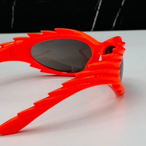 NEW BB0255S 005 BALENCIAGA ORANGE OVAL WOMEN BALENCIAGA SUNGLASSES - Picture 7 of 10